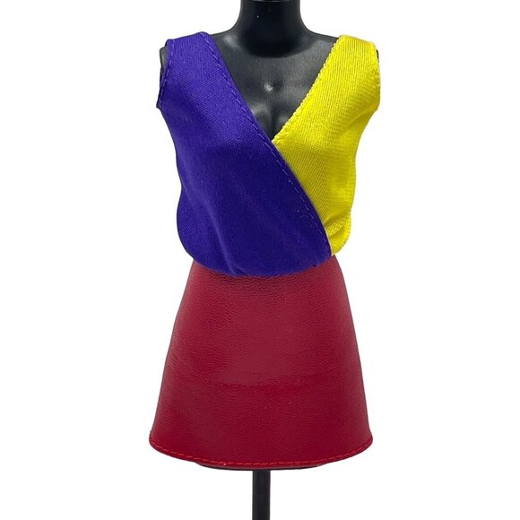 Barbie Signature Model Muse Fashion Doll Clothes Modern Faux Leather Dress - Picture 2 of 6